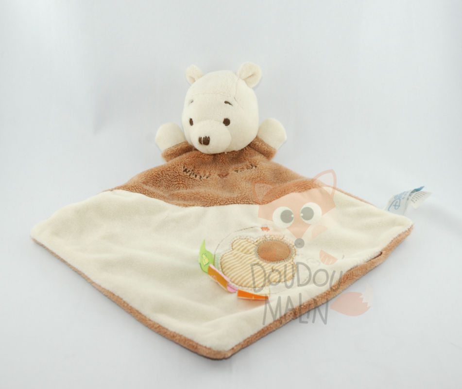  winnie lourson plat losange marron beige abeille pooh 